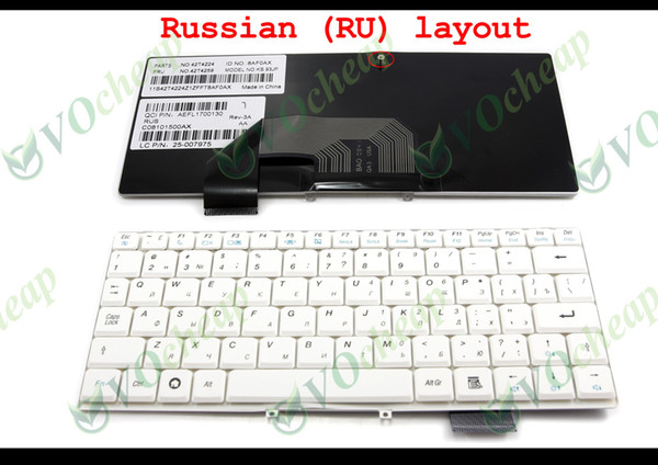 Genuine New Notebook Laptop keyboard FOR Lenovo S9 S10 S9E S10E White Russian RU Version - 42T4146