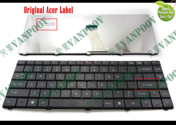 New Laptop keyboard for Acer Aspire 4732 4732Z, eMachines D525 D725, GATEWAY NV40 NV42 NV44 NV48 NV4800 Black US Version - 9Z.N1S82.01D