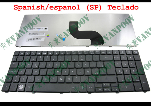 New Notebook Laptop keyboard for Gateway NV53A NV55C NV59 NV59C Series Black Spanish/espanol (SP) ES Teclado - V104730DK2 SP