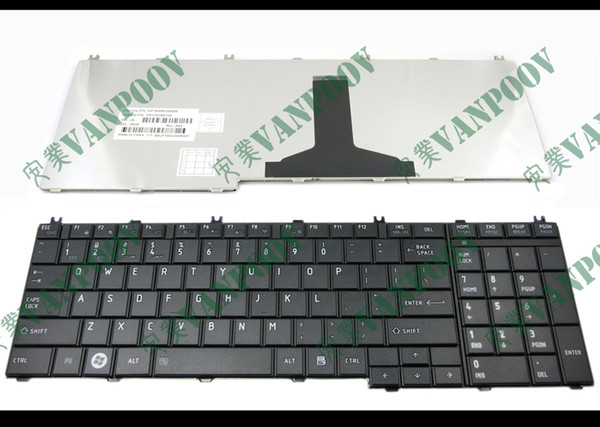 New Laptop keyboard for Toshiba Satellite C650 C655 C655D C660 L650 L655 L670 L675 L750 L755 Black US Version - MP-09N13US-698