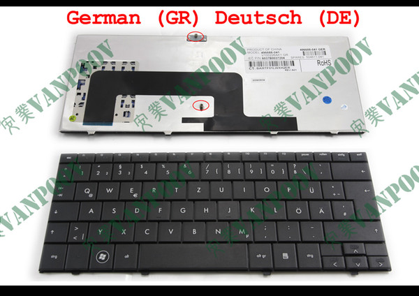 New DE GR QWERTZ Notebook Laptop keyboard for HP Mini1000 MINI 1000 1100 1131 1017 1014 1009 1019TU Black German 496688-041 V100226AK1