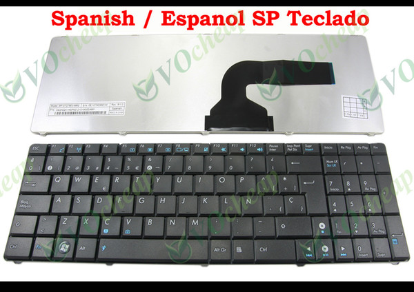 New SP Notebook Laptop keyboard FOR ASUS N50 N53S N53SV K52 K52F K53S K53SV K72F A53 A52 U50 G51 N51 N52 N53 G73 N53 X53B X53S X72D Spanish