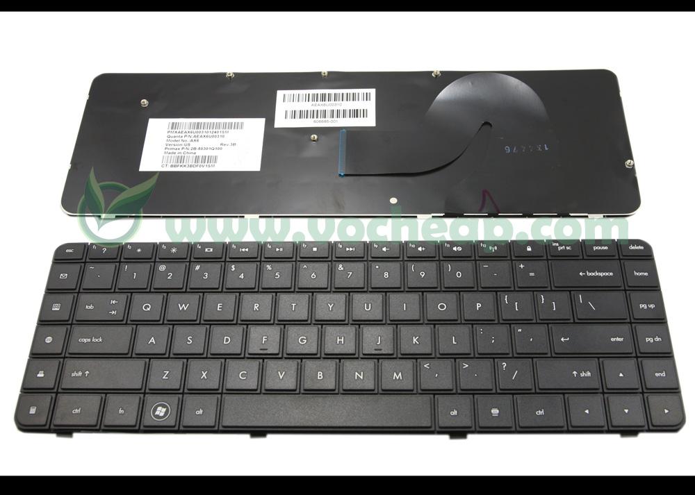 Notebook keyboard / Laptop keyboard for HP Compaq Presario CQ62 G62 Black US Version - 9Z.N4SSQ.001