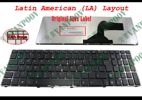 New Notebook Laptop keyboard FOR ASUS G60 K52 G51 G53 N61 U50 X61 G60J G60V G60JX G60VX Black Latin American LA Similar as Spanish/espanol