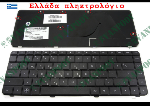 Genuine New Notebook Laptop keyboard for HP Compaq Presario CQ42 G42 Black Greek GK GR Version - V112246AS1 GK, SPS: 600175-DJ1, 602035-DJ1