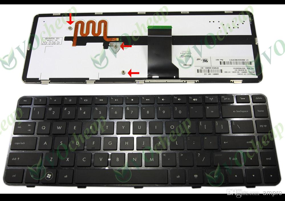 New Notebook Laptop keyboard FOR HP Pavilion DM4-1000 DV5-2000 Backlit Black with frame US - NSK-HT1BV.