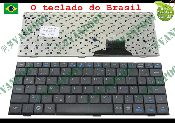 New Notebook Laptop keyboard for Asus Eee PC EeePC 700 701 701SD 900 901 900hd 900A 2G 4G 8G Black Brazil Br Version - V072462BK1