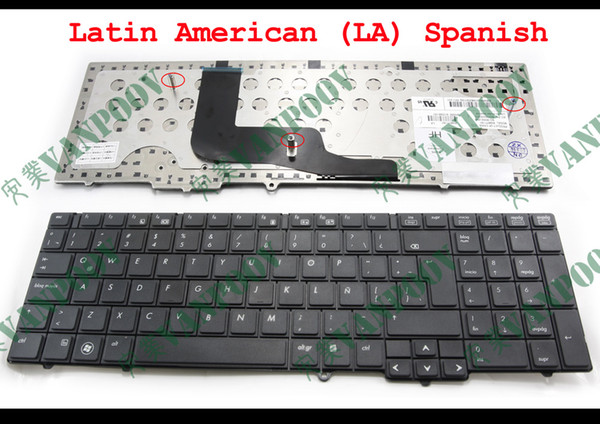 New Laptop keyboard for HP ProBook 6540b 6545b 6550b 6555b without Point sticker black Latin American LA Version - 609877-161, 613386-161