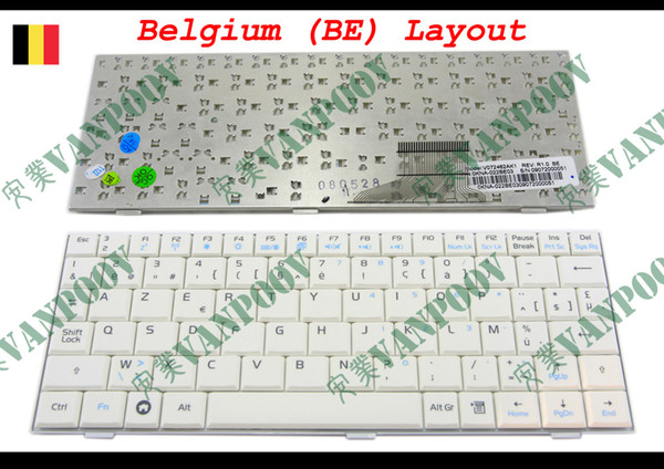 New Laptop keyboard for ASUS EeePC 700 701 701SD 900 901 900hd 900A 2G 4G 8G Series White Belgium BE Version - V072462AK1