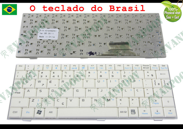 New Notebook Laptop keyboard for Asus Eee PC EeePC 700 701 701SD 900 901 900hd 900A 2G 4G 8G White Brazil BR /PO Version V072462AK1