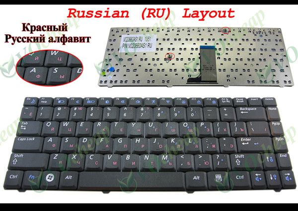 New Notebook Laptop keyboard for SAMSUNG NP-R519 R519 Black Russian RU version - V020660AS1 RU