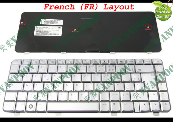 New Notebook Laptop keyboards for HP Pavilion dv4 dv4t dv4-1000 dv4-1200 dv4-1300 dv4-2000 Silver French FR AZERTY Clavier - NSK-H590F