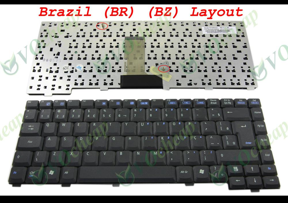 New BR notebook Laptop keyboard for Asus A3 A3000 A3N A6 A6000 A6Jc A6R Z92KM Black Brazil BR version - K030662N2, 04GNA53KBRA4