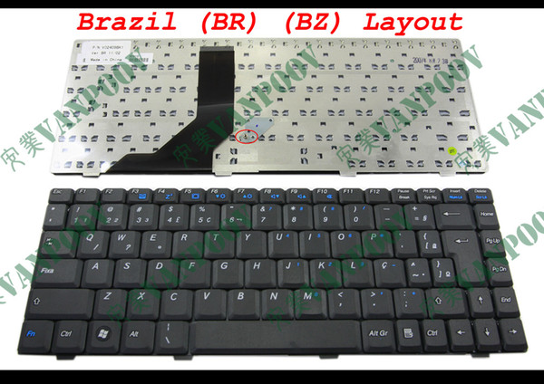 New BR Notebook Laptop keyboard for Philips 12NB 13NB Black Brazil Version - V022409BK1, V022409DK1, 71-874239-00