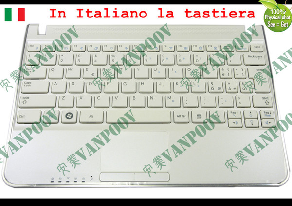 New Laptop keyboard with Palmrest (+Speaker) for Samsung NP- N210 N220 Italian ITALIANO IT Italian ITALIANO IT Version - BA75-02520E