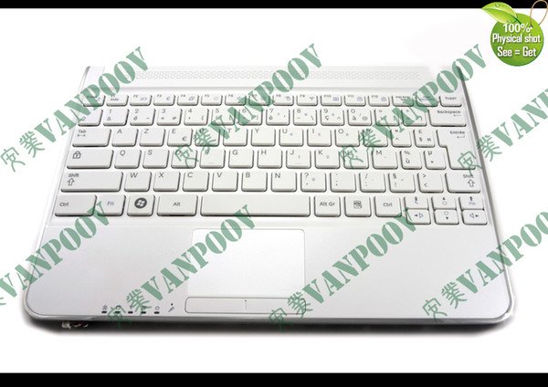 New Notebook Laptop keyboard with Palmrest (+Speaker) for Samsung N210 N220 White French FR* Version - BA75-02431B Version: FR (French)