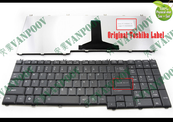 New Laptop keyboard for Toshiba Satellite P300 L350 L355 L500 L510 L515 L582 Black US Version - NSK-TBA1D