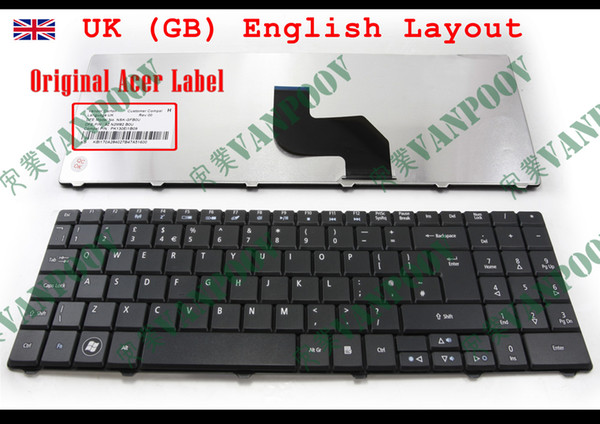 New Laptop keyboard for Acer Aspire 5241 5332 5334 5516 5517 5532 5534 5541 5541G 5732 5732Z 5732ZG 5734 5734Z UK GB - NSK-GFB0U