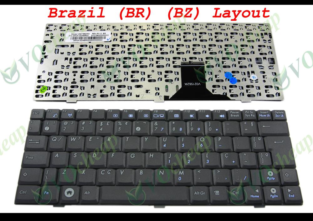 New Laptop keyboard for ASUS EeePC 1000 1000H 1000HA 1000HD Series Black Brazil BR Version - V021562IK4