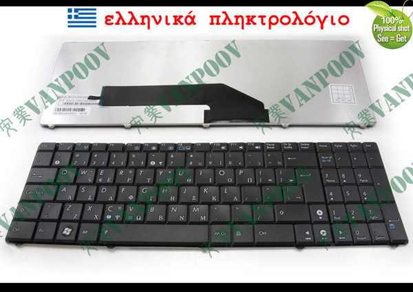 New GK Laptop keyboard for ASUS K50AB K50AD K50AF K50C K50IN K50IJ K61IC K70 K70AB K70AC K70IC K70IJ K70Io F52q X70I Greek GK Black