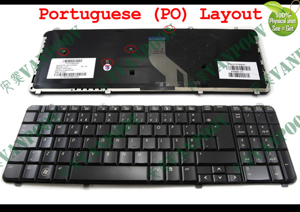 New and Original Notebook Laptop keyboard FOR HP Pavilion DV6 DV6T DV6-1000 dv6-2000 Glossy Black Portuguese PO Version - 530580-131