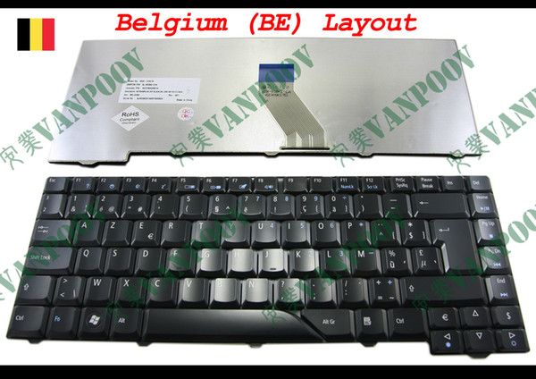 New Laptop keyboard for Acer Aspire 4230 4530 4710 4730 5520 5530 5535 5910 5930 6920 6935 Glossy Black Belgium BE - NSK-H391A