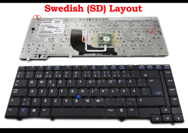 Scandinavian Nordic Danish Den Laptop Keyboard tastatur tangentbord for HP Compaq 6710b 6710s 6715b 6715S Black 444635-081