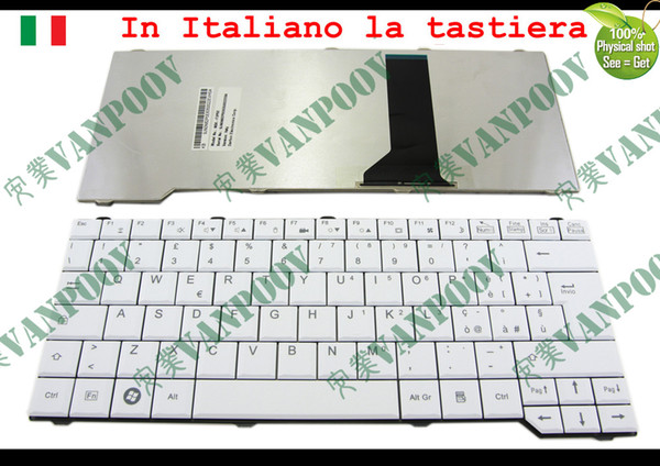 New Laptop keyboard for Fujitsu Amilo Pa 3515, Pa 3553, Sa 3650 Esprimo Mobile V6505 V6545 White Italian IT version - NSK-F3P0E