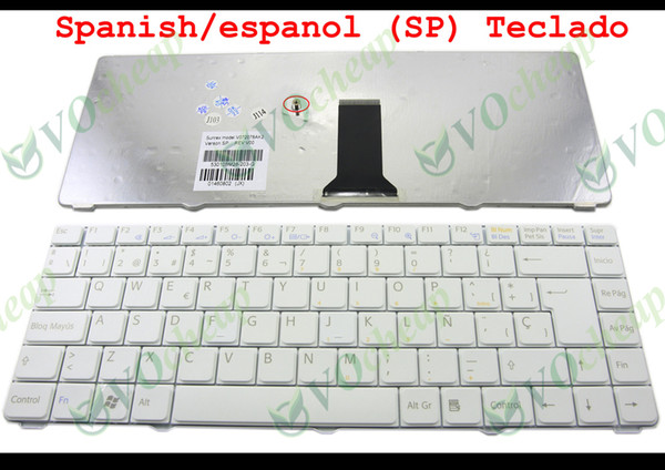 New Laptop keyboard for Sony Vaio VGN-NR VGN-NS NR NS PCG-7151M PCG-7153M PCG-7161M White Spanish/espanol SP Teclado V072078AK2