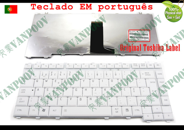 New Laptop keyboard for Toshiba Satellite A200 A205 A210 A215 M200 M205 A300 A305 M300 M305 L300 L305 White Portuguese PO Versio