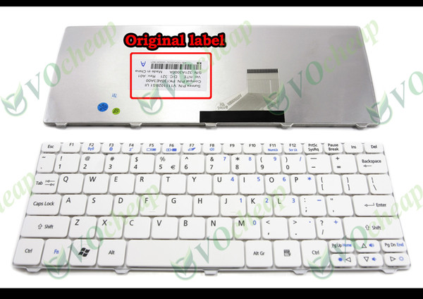 New Laptop keyboard for Acer Aspire ONE D257 D270 Happy 2 532H 532G 521 D255 D260 AOD270 533 PAV70 ZH9 white - V111102BS1