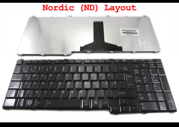 ND Nordic Laptop keyboard for Toshiba Satellite A500 P205 P300 P305 P505 L350 L355 L500 L510 L515 L535 L582 A505 A505D F501 G50