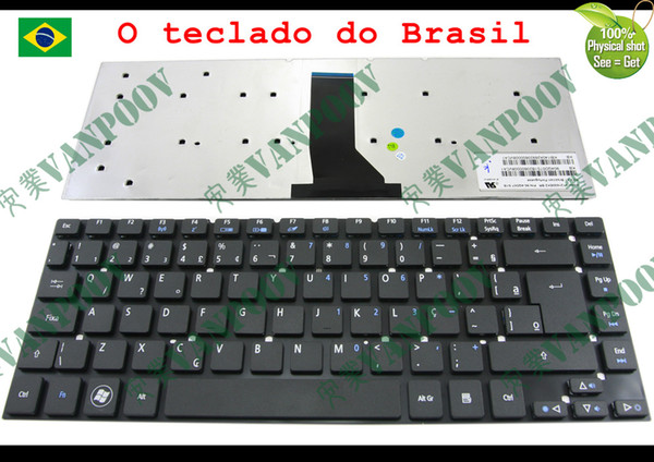 New Laptop keyboard For Acer Aspire 3830 3830T 3830G 3830TG 4830 4830T 4830 4830TG without frame Black Brazil BR version