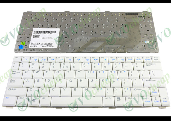 New and Original Notebook Laptop keyboard For Dell Vostro 1200 White US Version - V022302BS1