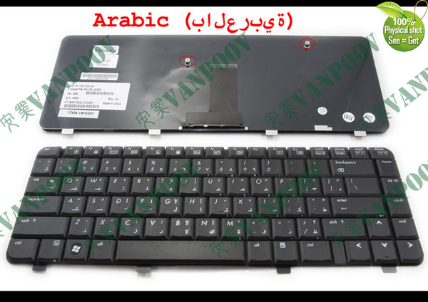 Genuine New Arabic AR AB Notebook Laptop keyboard for HP 510 530 Black - 444340-171 K061102E1AR PK1301J0330 Version: Arabic (AR or AB)