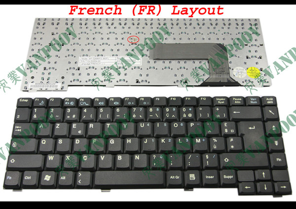 New Notebook Laptop keyboard FOR Fujitsu Amilo Pa1510 Pa2510 Pi1505 Pi1537 Pi1556 Pi2515 Black French FR Version - MP-02686F0-360FL Version