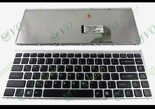 New Laptop keyboard for Sony Vaio VGN-FW FW (FW270JW FW280J FW290 FW130E FW170J FW139N/W FW140N) with Silver Frame Black US Ver