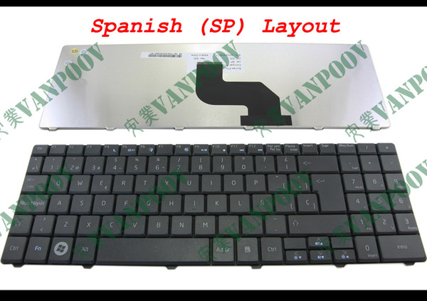 New Laptop keyboard for Acer Aspire 5516 5517 7715Z, eMachines E625 Black Spanish SP Version - V109902AK1 SP