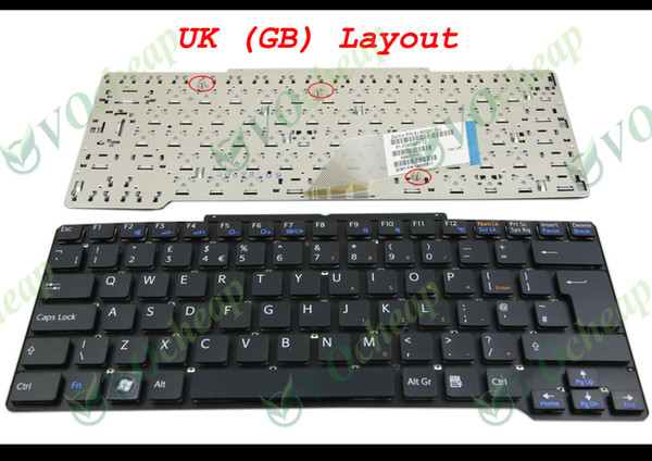 New UK Laptop keyboard for Sony VGN SR VGN-SR400 SR390 VGN-SR410J/B SR140 SR190 SR220 SR240 SR260 SR280 SR290 Black 148088811