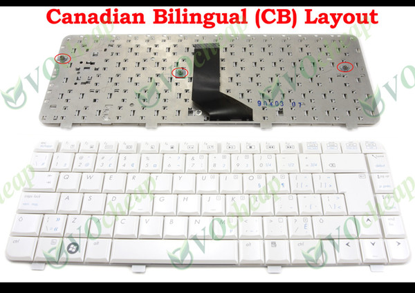 New Laptop keyboard for HP Pavilion dv4 dv4-2000 White CB Canadian French (Canadian Bilingual) Version - 518792-121