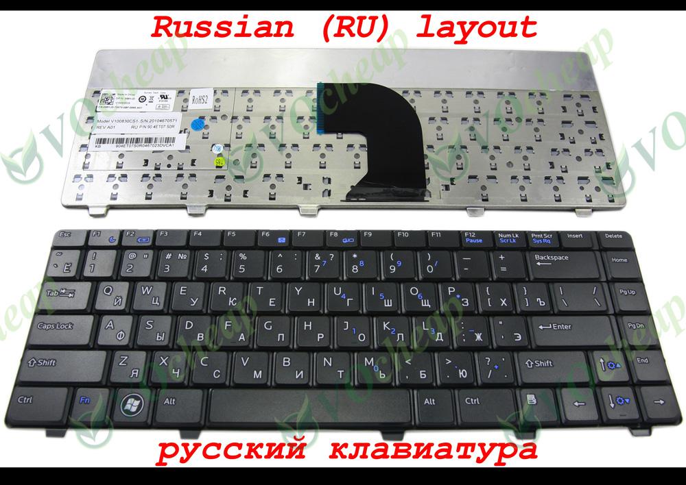 New Laptop keyboard for Dell Vostro 3300 3400 3500 Black Russian RU - 058YJD, NSK-DHF0R, 9Z.N1K82.F0R, V100830CS1, 90.4ET07.S0R