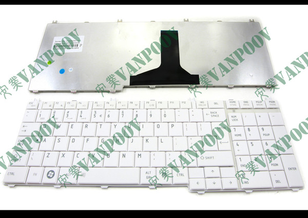 Genuine New Laptop keyboard for Toshiba Satellite C650 C655 C655D C660 L650 L655 L670 L675 L750 L755 White US layout - V114302DS1