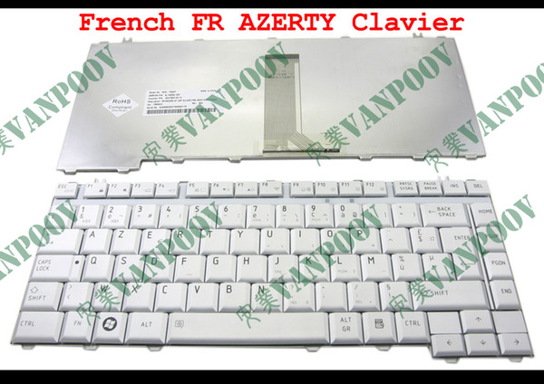 New Laptop keyboard For Toshiba Satellite A200 A205 A210 A215 A300 A305 M300 M200 L300 L510 Silver French FR AZERTY Clavier