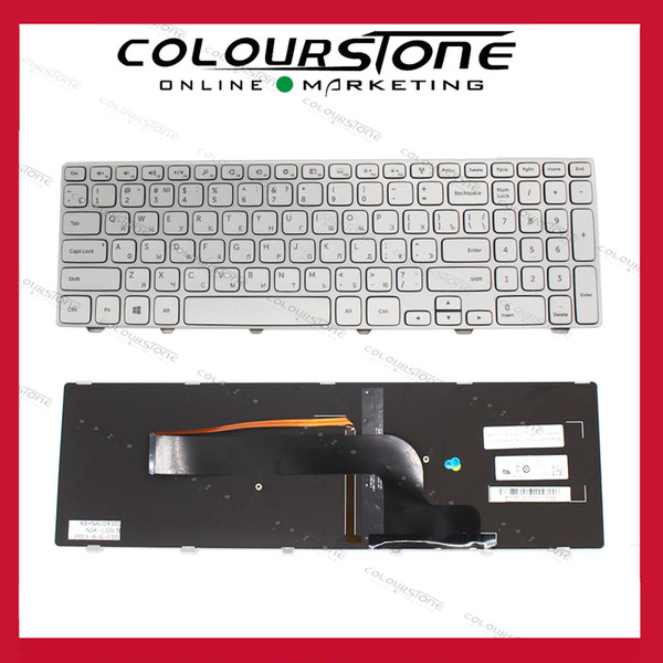 15-7000 russian laptop keyboard For DELL 15 7537 7000 RUSSIA Silver Backlit ru notebook Keyboard teclado