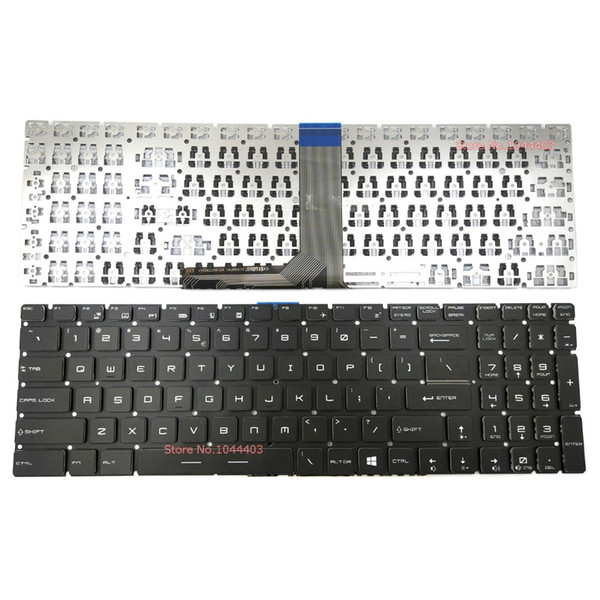 New laptop keyboard for MSI GL62 GL72 6QC 6QD 6QF Black Without Backlit Without Frame US Crystal Key