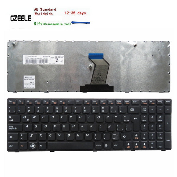 Spanish Laptop keyboard for LENOVO Ideapad G575 G575A G570 G570AH G570G G575AC G575AL G575GL G575GX SP keyboard BLACK NEW