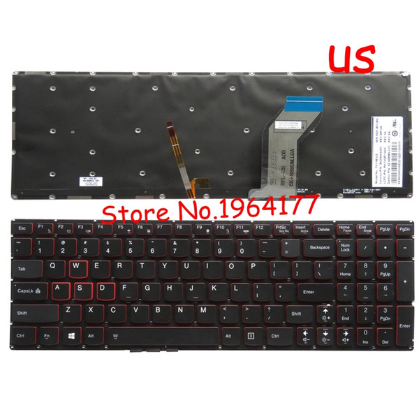 US New Keyboard FOR Lenovo 15 Y700 15-ISK laptop keyboard with Backlight