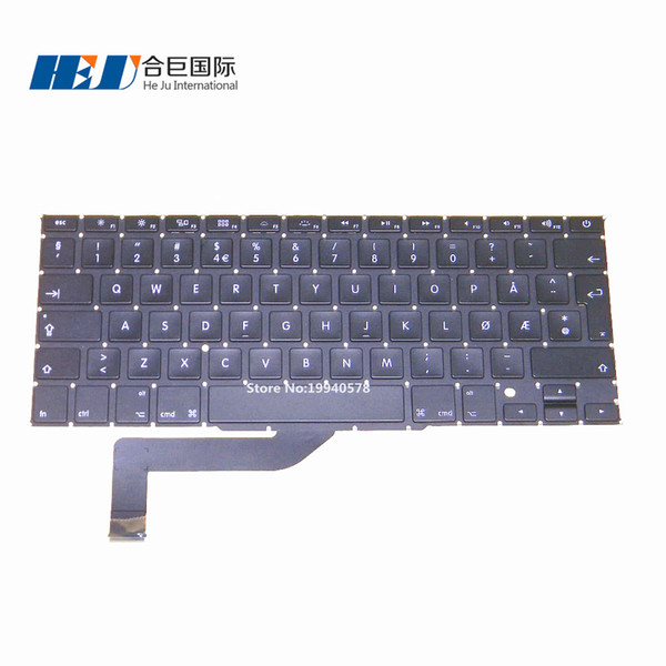 Freeshipping A1398 Denmark Keyboard For Macbook Pro retina 15.4