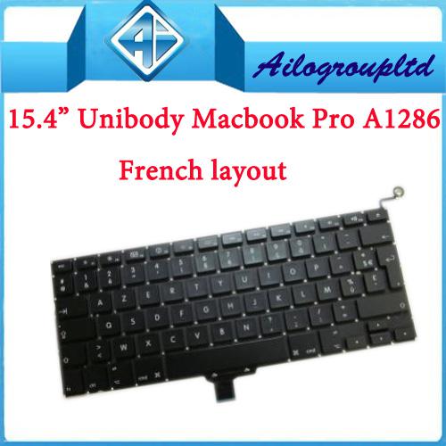 DHL/EMS FREE SHIPPING 20pcs/lot AZERT FR Keyboard for Macbook Pro 15