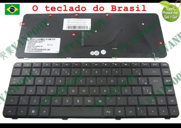 New and Original Notebook Laptop keyboard for HP Compaq Presario G42 CQ42 AX1 G42-100 G42-200 G42-300 G42-400 Black Brazil BR BZ V112246AR1